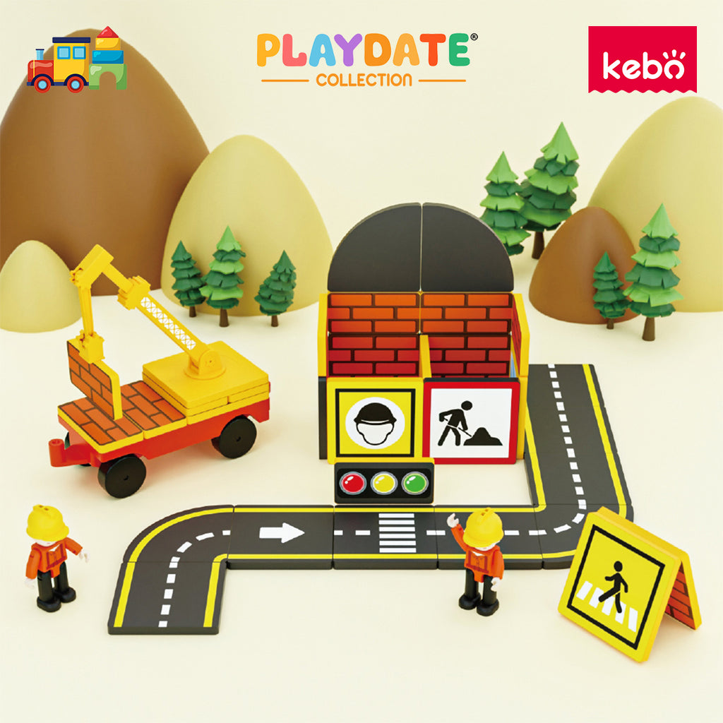 Kebo Magnetic Builder Playset - 36pcs Educational Magnetic Tiles Building Toy