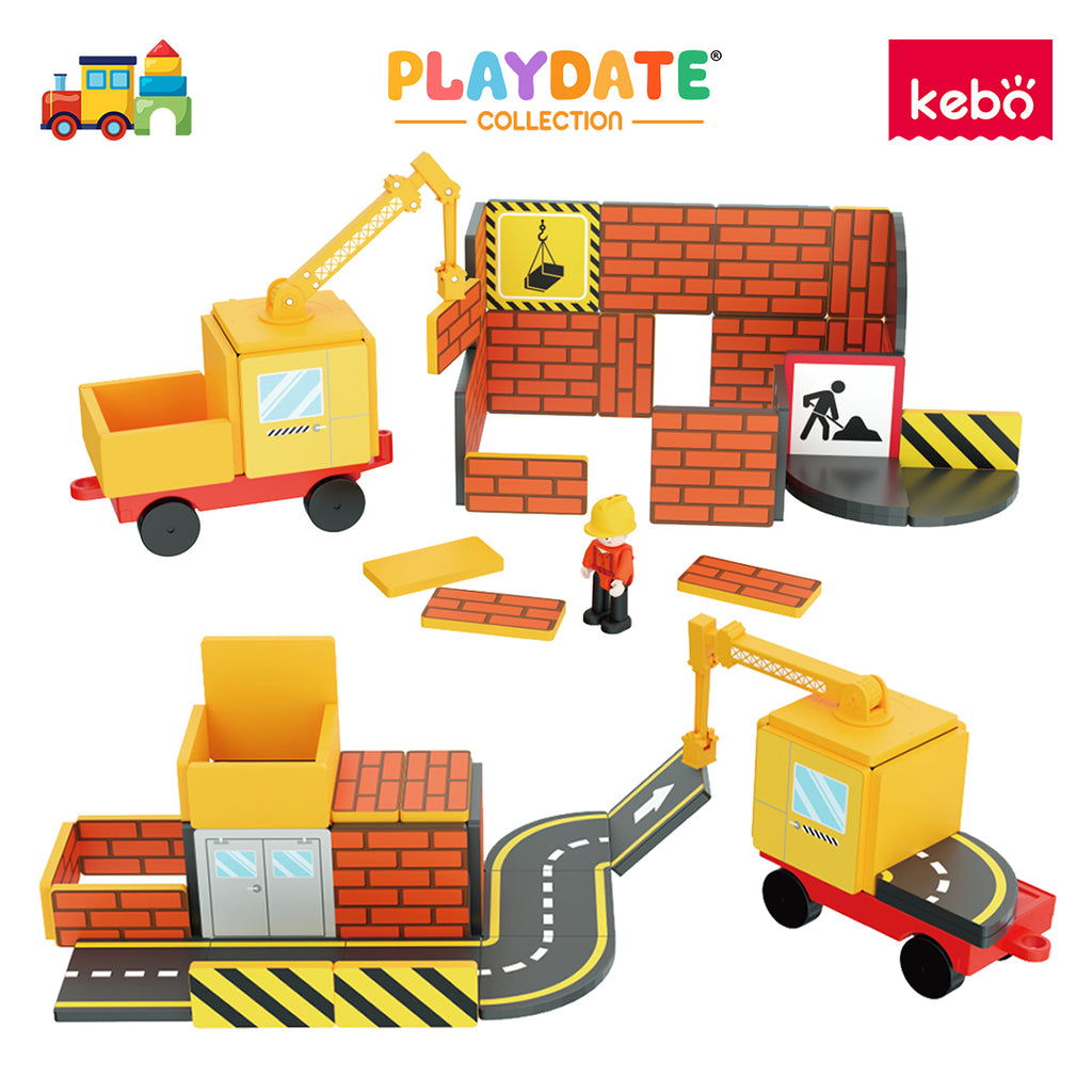 Kebo Magnetic Builder Playset - 36pcs Educational Magnetic Tiles Building Toy