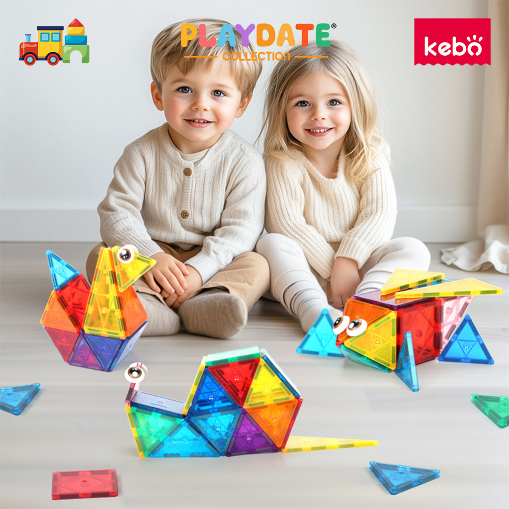 Kebo Creative Playset - 40pcs Educational Magnetic Tiles Building Toy