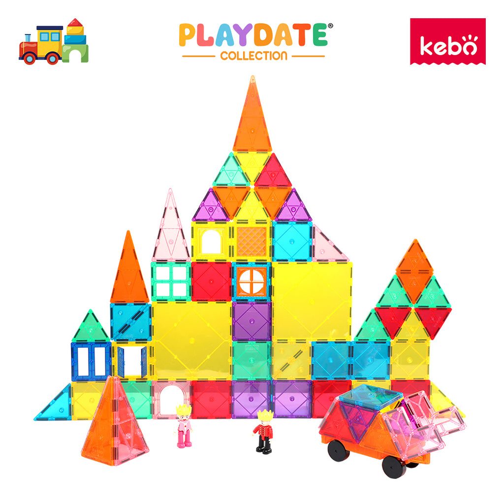 Kebo Creative Playset - 90pcs Educational Magnetic Tiles Building Toy