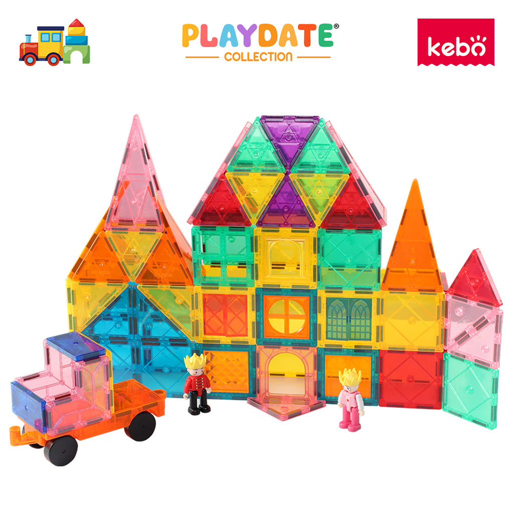 Kebo Creative Playset - 90pcs Educational Magnetic Tiles Building Toy