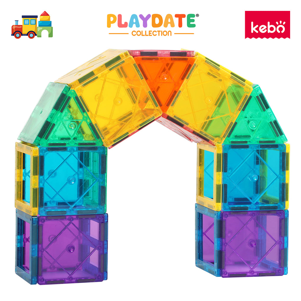 Kebo Creative Playset - 90pcs Educational Magnetic Tiles Building Toy
