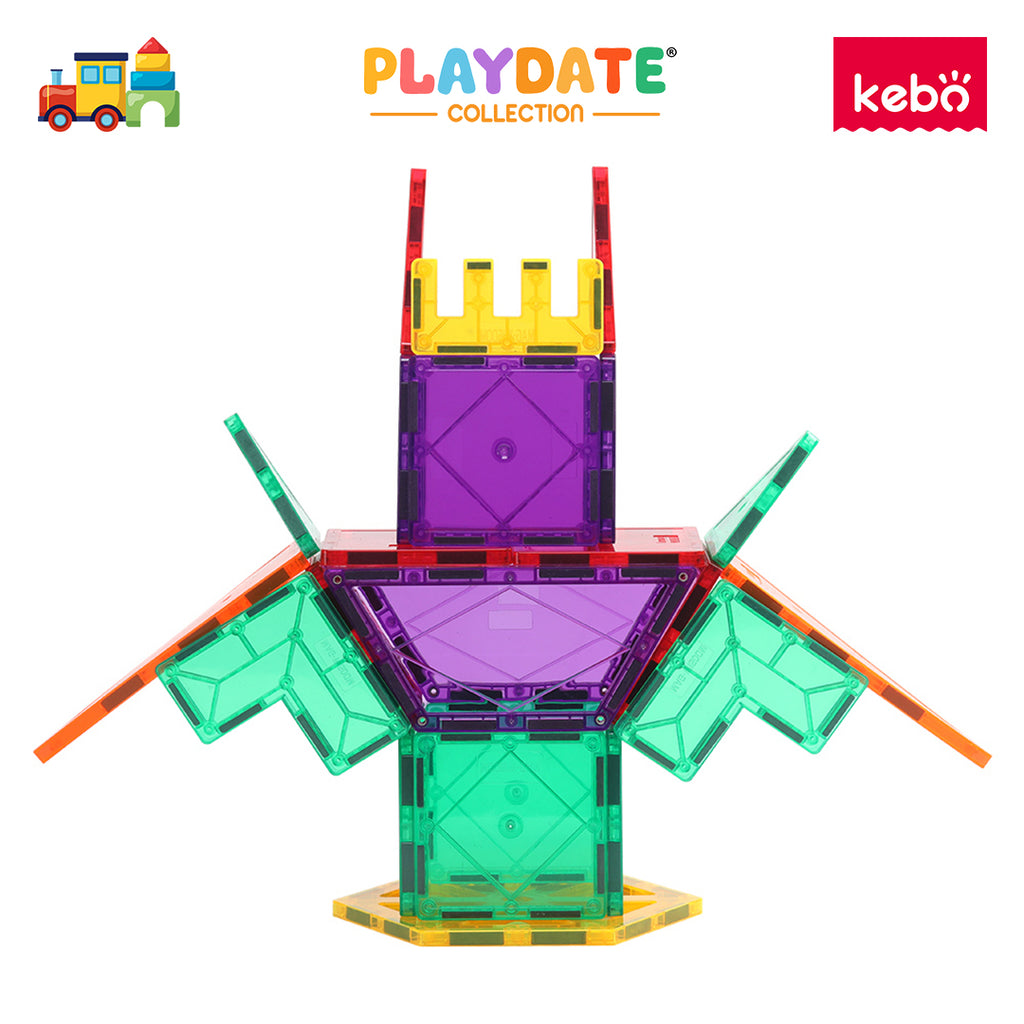 Kebo Creative Playset - 90pcs Educational Magnetic Tiles Building Toy