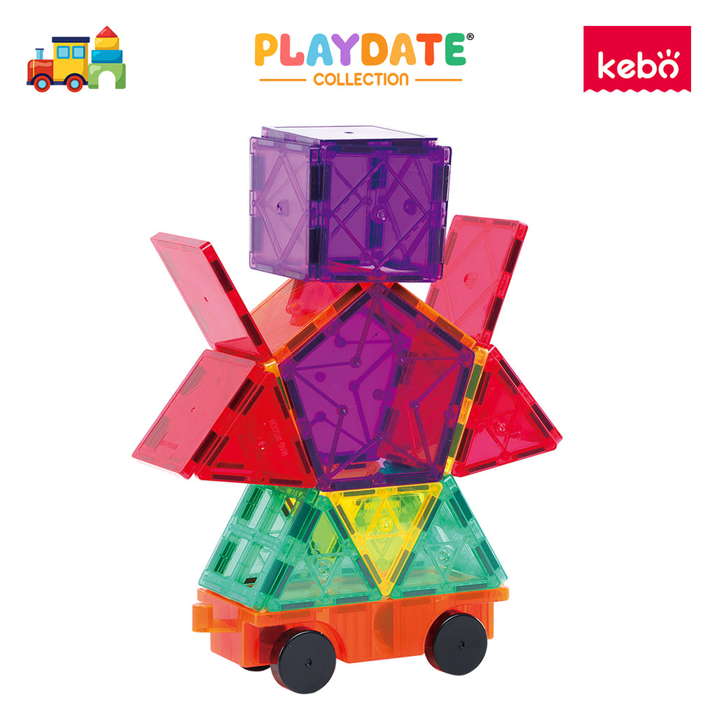 Kebo Creative Playset - 90pcs Educational Magnetic Tiles Building Toy