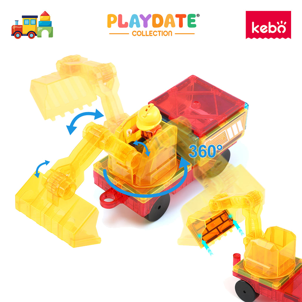 Kebo Magnetic Builder Playset - 42pcs Educational Magnetic Tiles Building Toy