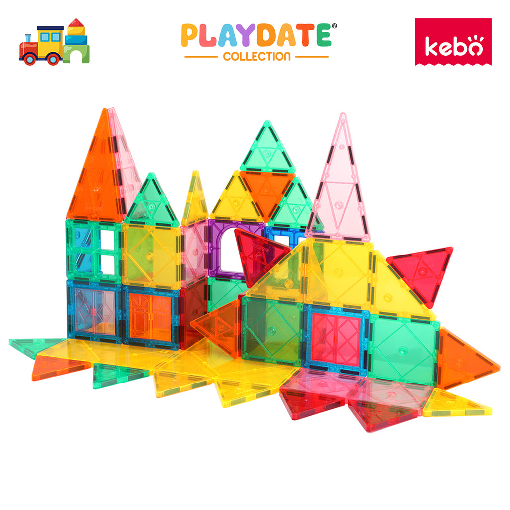 Kebo Creative Playset - 60pcs Educational Magnetic Tiles Building Toy
