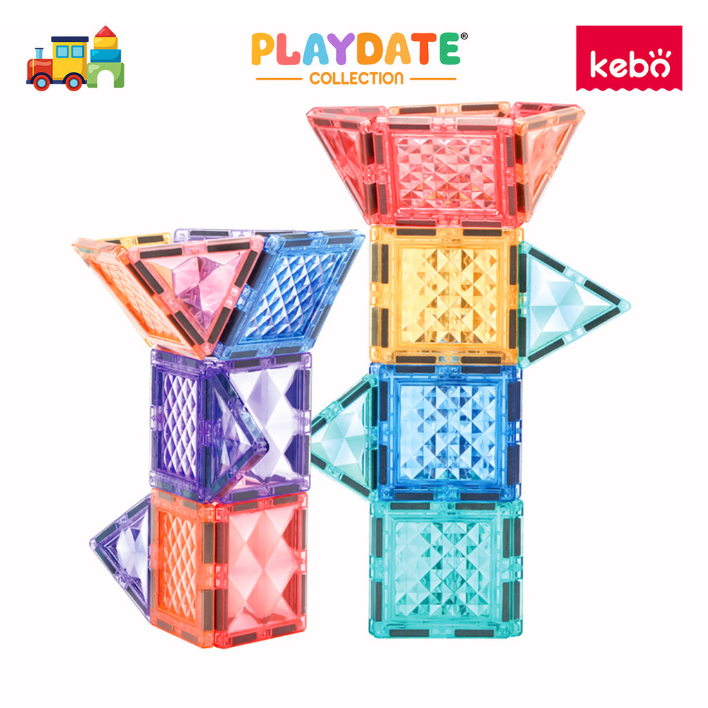Kebo Starshine Ferris Wheel Playset - 62pcs Educational Magnetic Tiles Building Toy