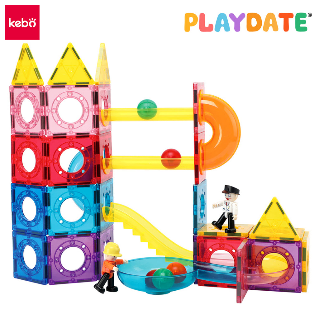 Kebo Magnetic Marble Run Tiles Educational Montessori Toys Building Blocks