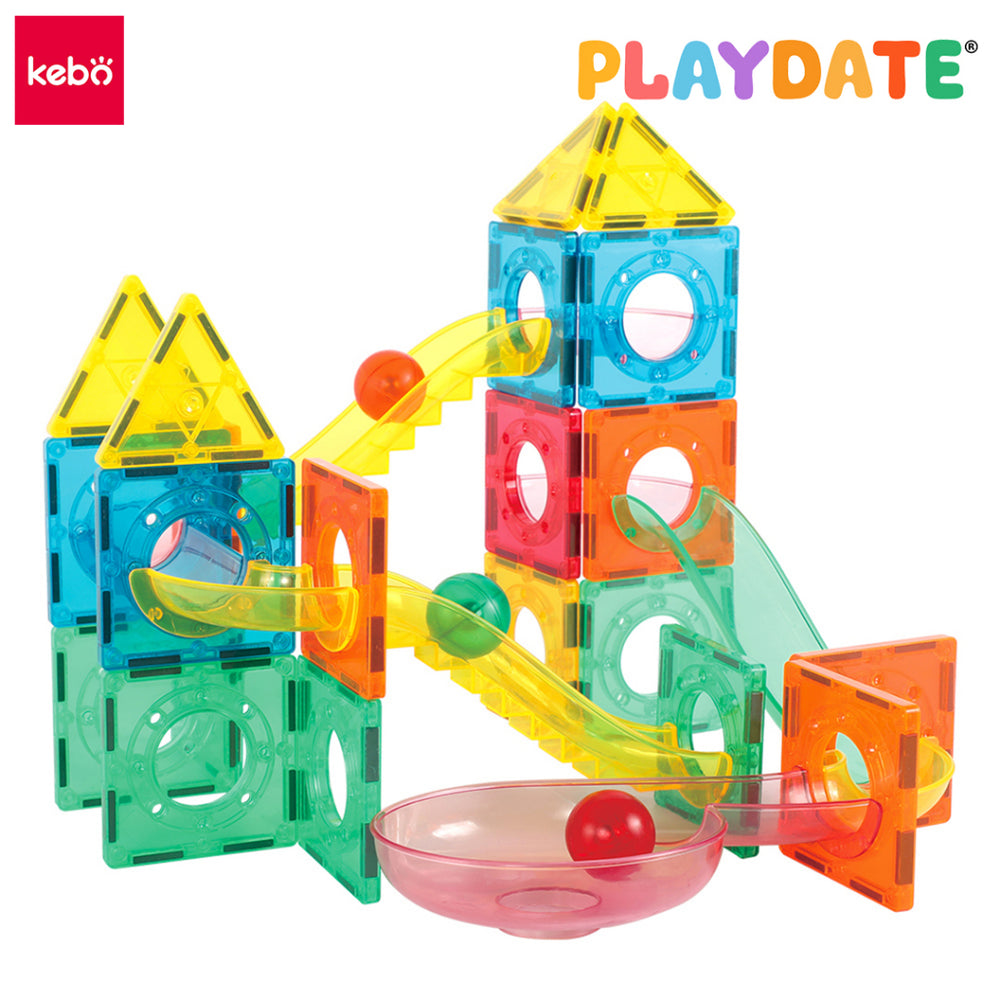 Kebo Magnetic Marble Run Tiles Educational Montessori Toys Building Blocks