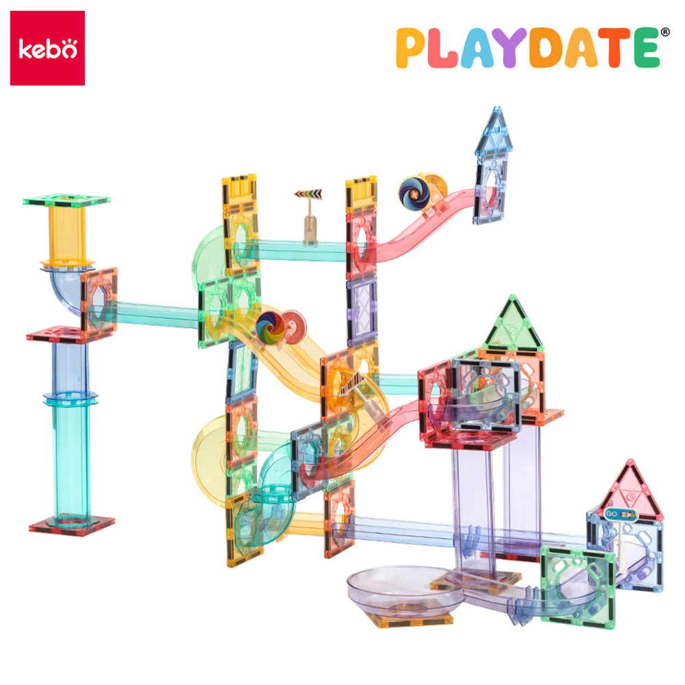 Kebo Magnetic Marble Run Paradise Tiles Educational Montessori Toys Building Blocks