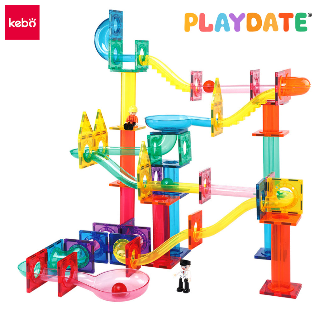 Kebo Magnetic Marble Run Tiles Educational Montessori Toys Building Blocks