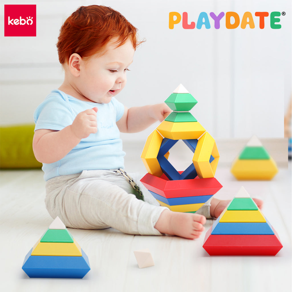 Kebo Pyramid Building Blocks Educational Montessori Toys