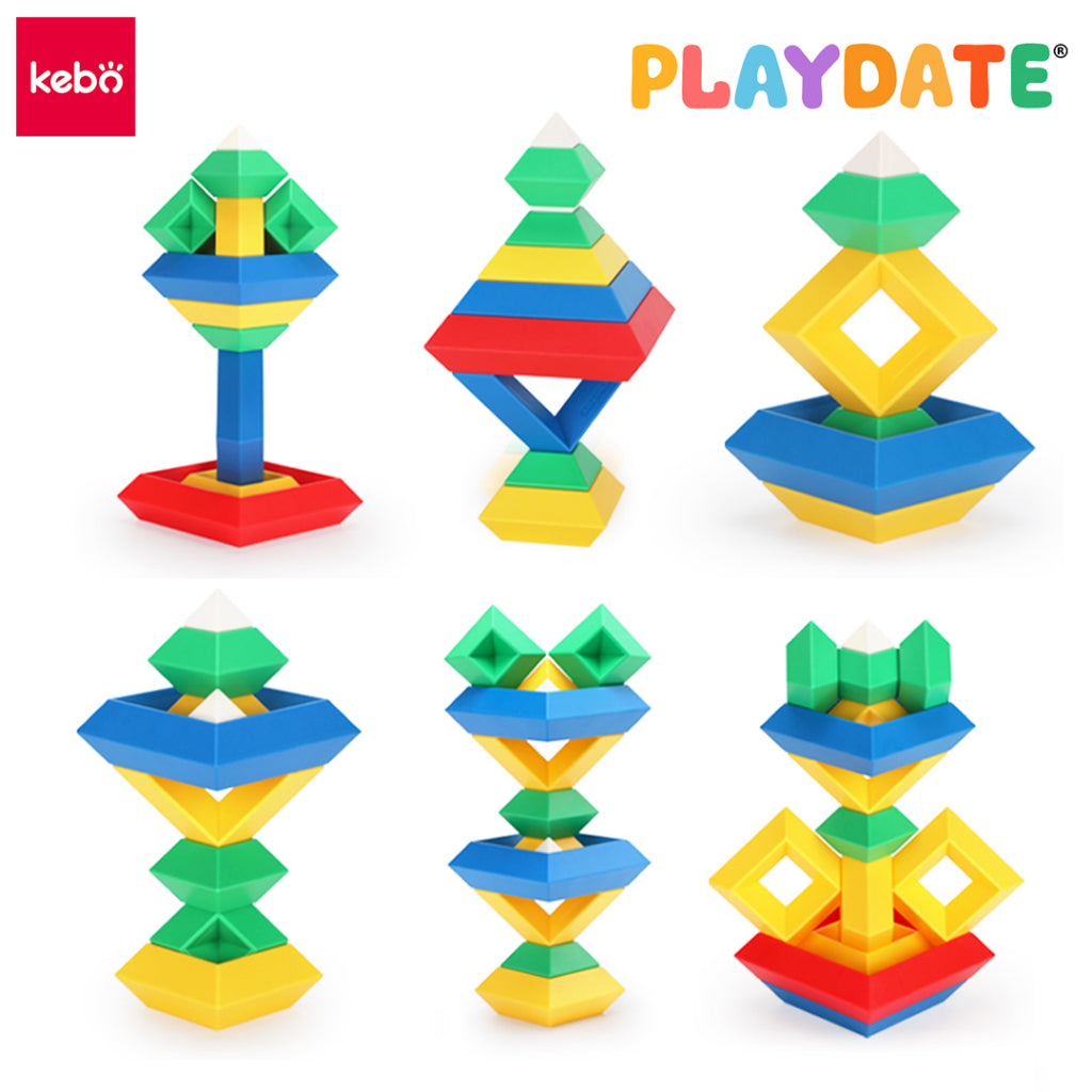 Kebo Pyramid Building Blocks Educational Montessori Toys