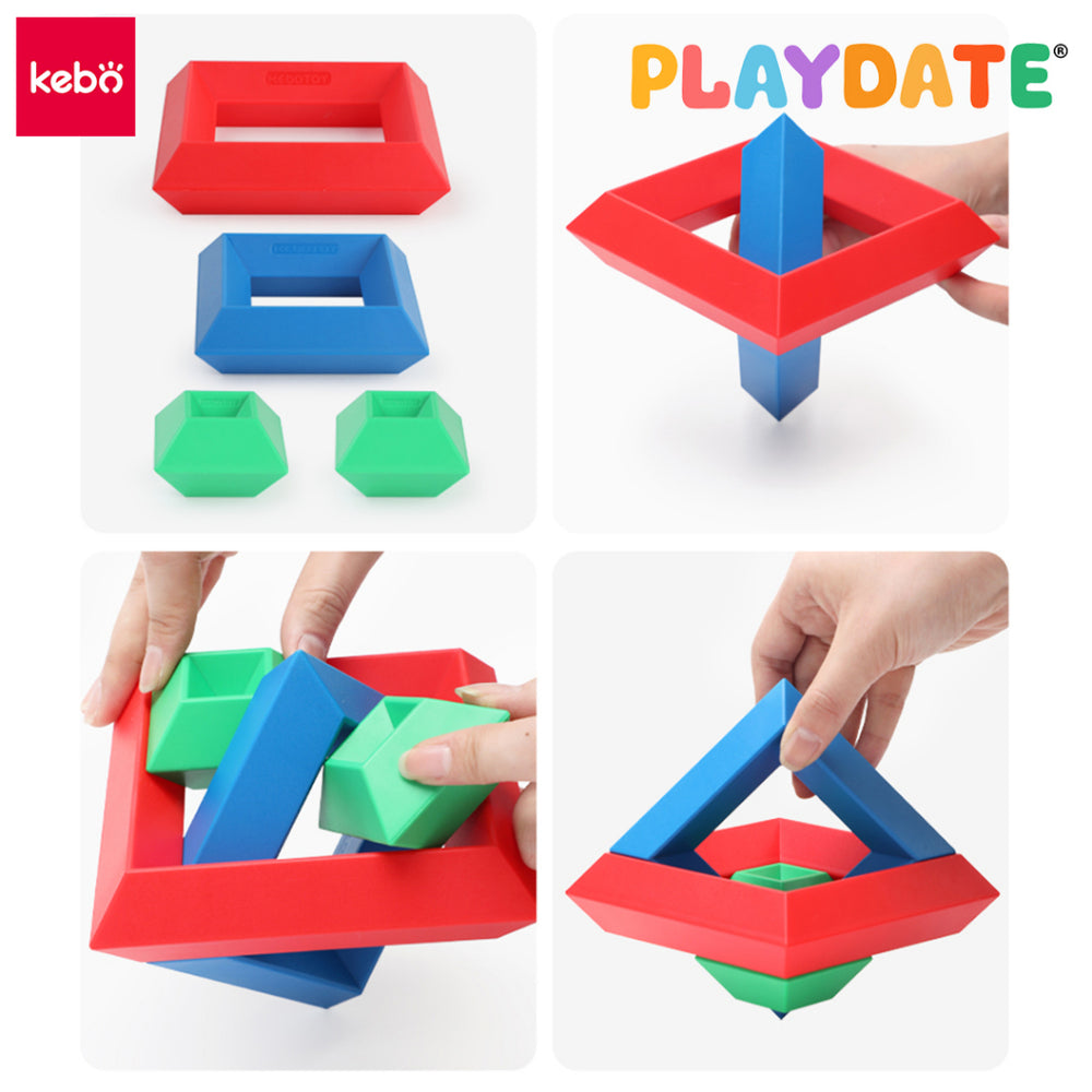 Kebo Pyramid Building Blocks Educational Montessori Toys