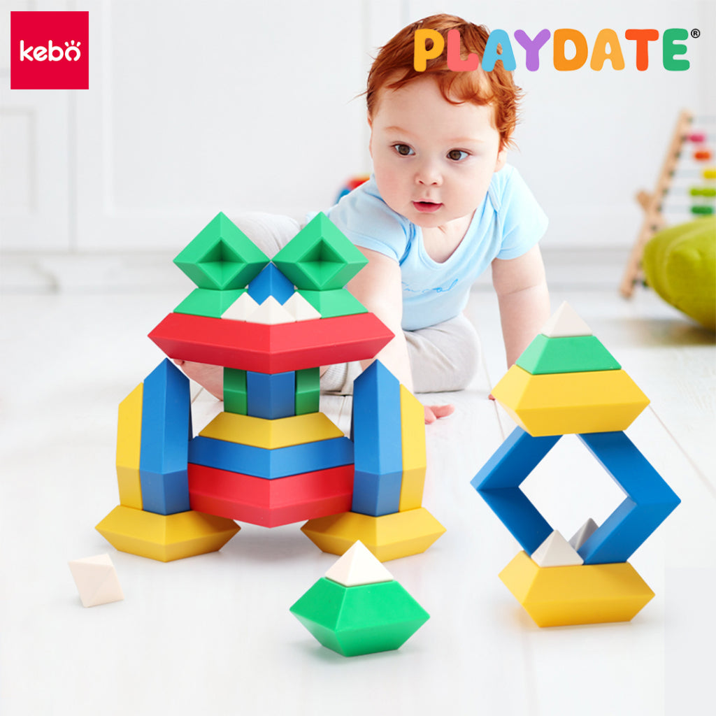 Kebo Pyramid Building Blocks Educational Montessori Toys