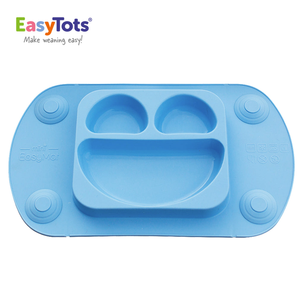 EasyTots EasyMat Mini: Portable Baby Divided Suction Tray