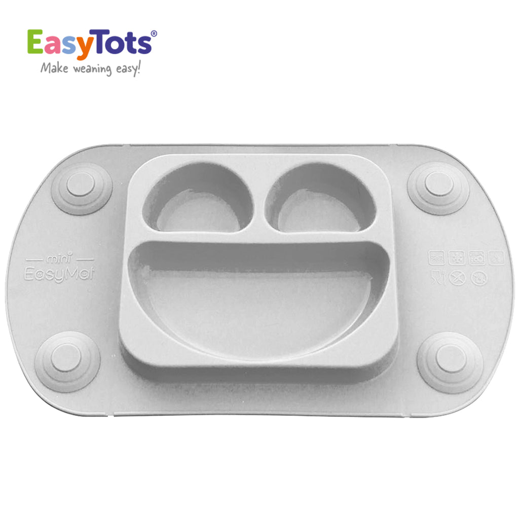 EasyTots EasyMat Mini: Portable Baby Divided Suction Tray