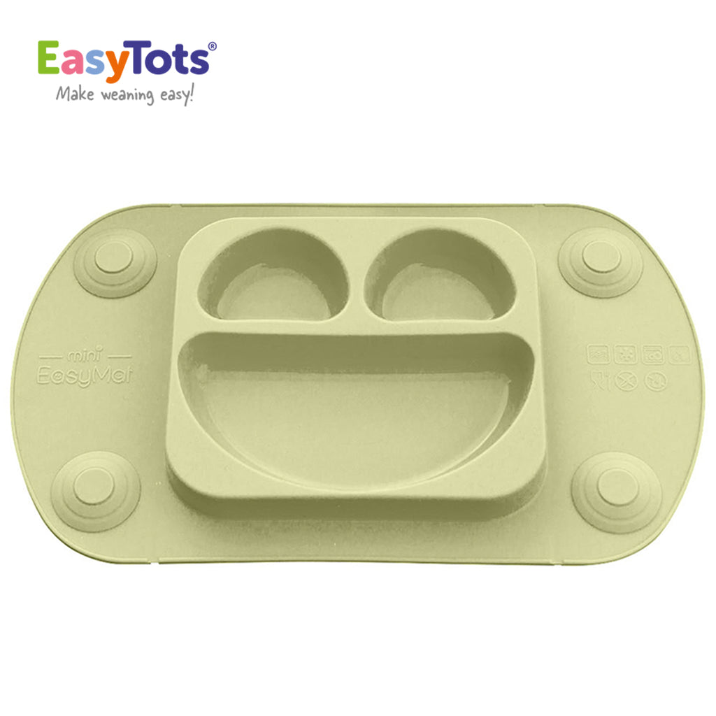 EasyTots EasyMat Mini: Portable Baby Divided Suction Tray