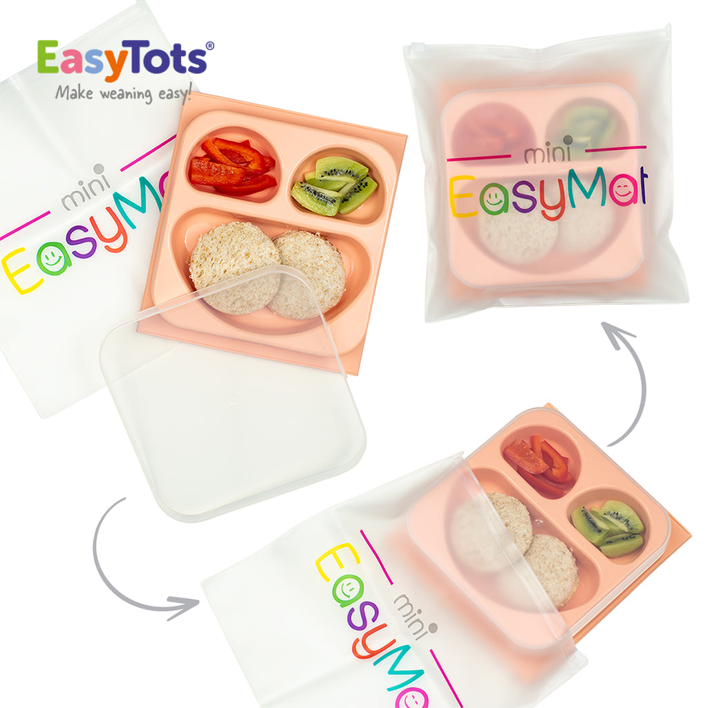 EasyTots EasyMat Mini: Portable Baby Divided Suction Tray