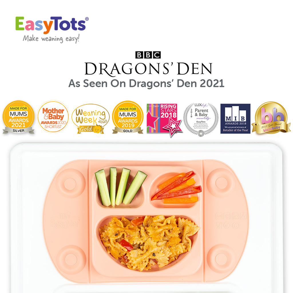 EasyTots EasyMat Mini: Portable Baby Divided Suction Tray
