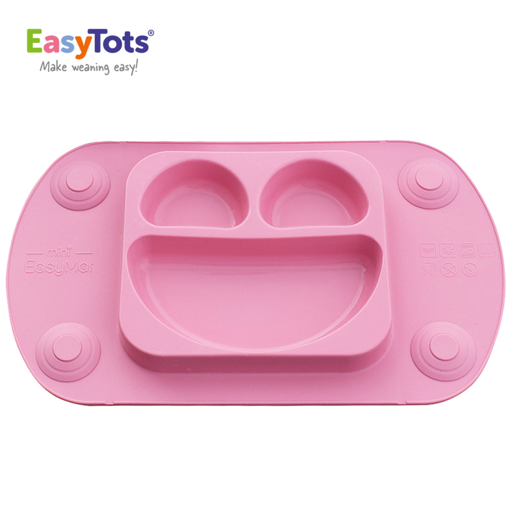 EasyTots EasyMat Mini: Portable Baby Divided Suction Tray
