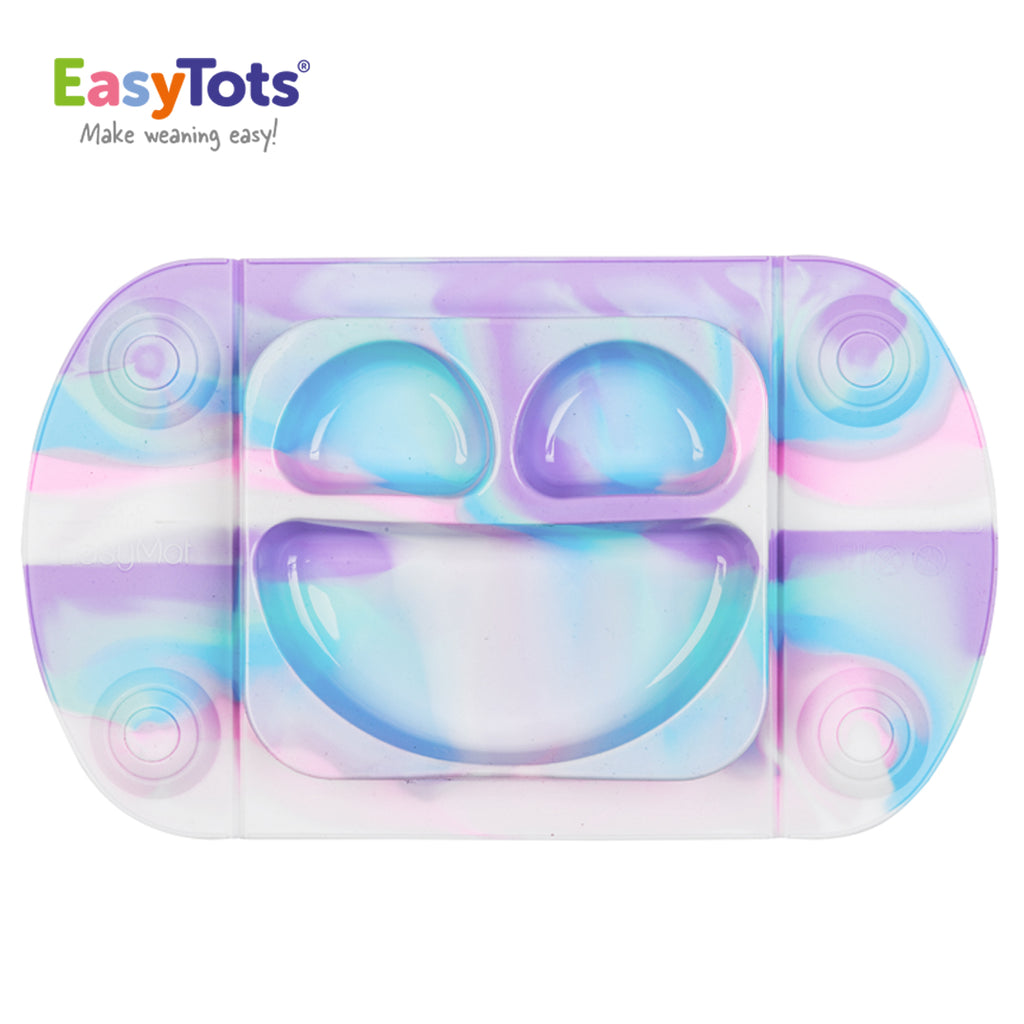 EasyTots EasyMat Mini: Portable Baby Divided Suction Tray