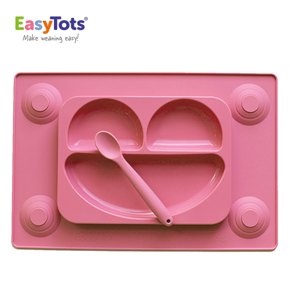 EasyTots EasyMat Original: Toddler Suction Placemat & Spoon
