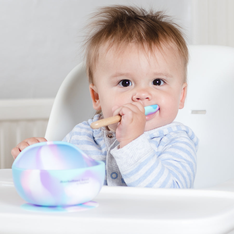 EasyTots Unicorn Suction Bowl and Bamboo Spoon Set