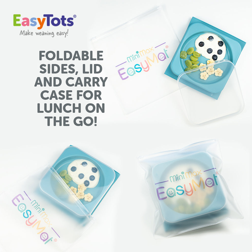 EasyTots EasyMat Mini: Portable Baby Divided Suction Tray