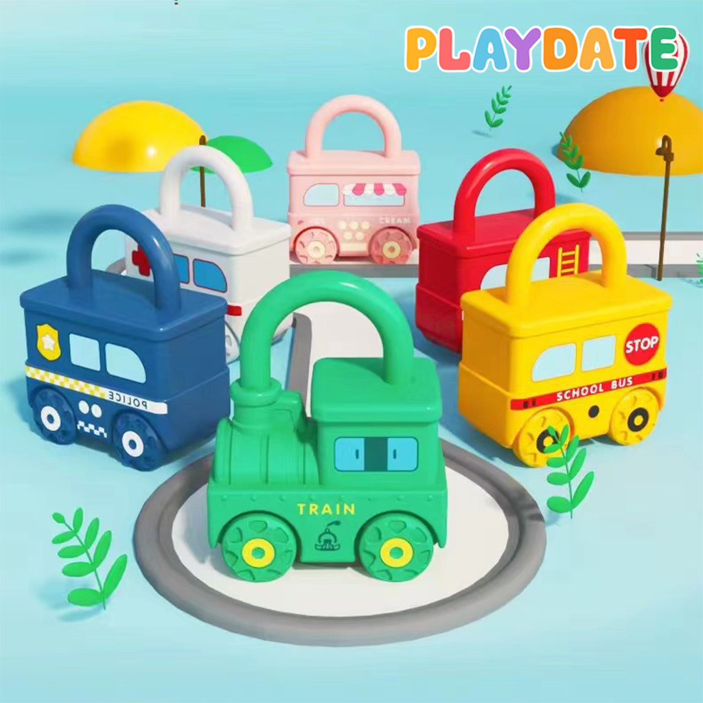 Playdate Matching Train Locks Educational Toys