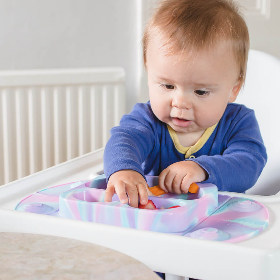 EasyTots EasyMat Mini: Portable Baby Divided Suction Tray
